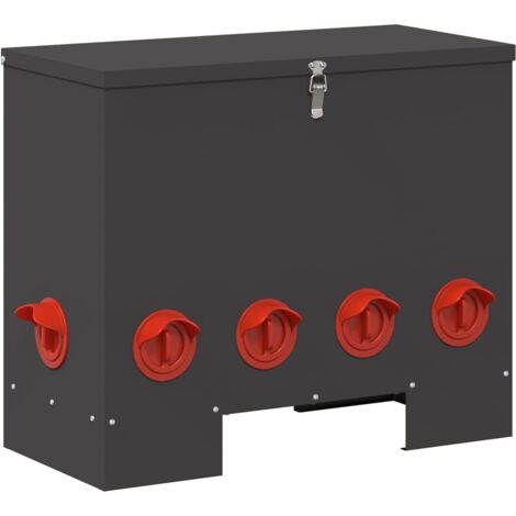 Mangeoire pour poules Noir 60,5 x 29 x 51 cm CFW460411