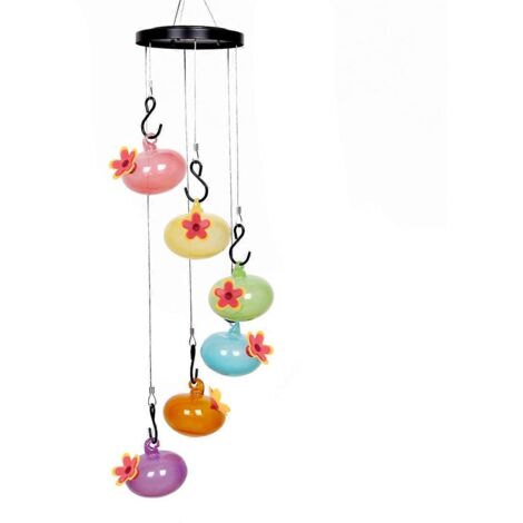 Mangeoires à oiseaux suspendues charmantes à carillon éolien d'extérieur ---