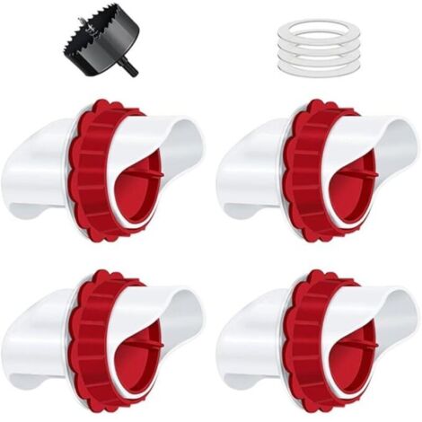 Mangeoires à poulet-mangeoires automatiques à poulet 4 pièces, Kit de gravité pour mangeoire à volaille bricolage pour seaux, seaux et bacs