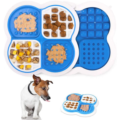 Mangeoires Lentes Pour Chien Pour Réduire L'Ennui Et L'Anxiété  Parfait Pour La Nourriture, Les Friandises, Le Yaourt Ou Le Beurre De Cacahuète. Alternative Amusante À Une Gamelle Pour Chien À Aliment