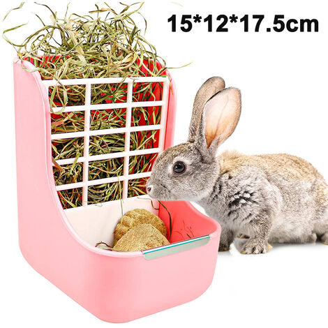 Mangeoires pour Lapins Lapins Cochons d'Inde Mangeoires à Foin, Foin et Bols de Nourriture Mangeoires pour Lapins Cochons d'Inde Chinchillas