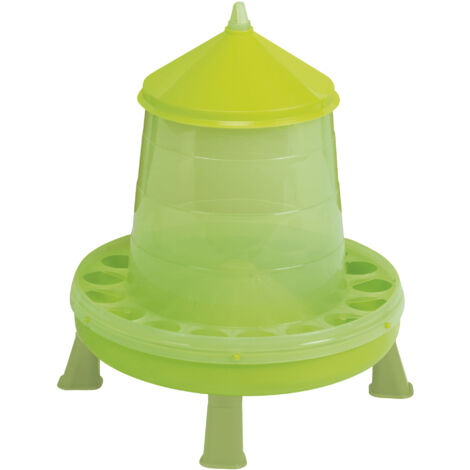 Mangiatoia automatica Kerbl con piedini (capacità 9,6 l, per pollame nutrito a terra, la macchina può anche essere appesa, bassa contaminazione, adatta per alimenti) 70128