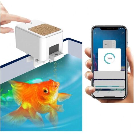 Mangiatoia automatica per pesci, alimentatore timer per acquario intelligente WiFi con controller