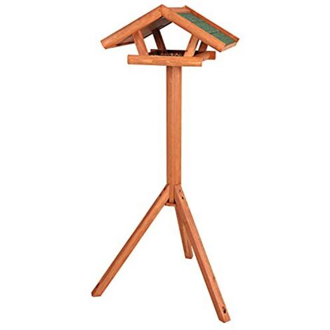 Mangiatoia natura con aste, 46×22×44cm/1.15m, marrone per uccelli
