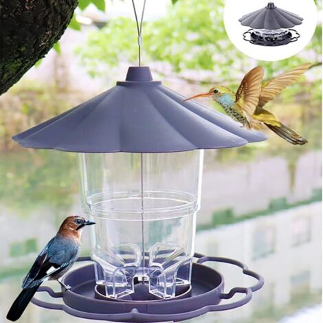 Mangiatoia per uccelli, lanterna per uccelli da esterno, impermeabile, sospesa, adatta per cortile, giardino, lampione