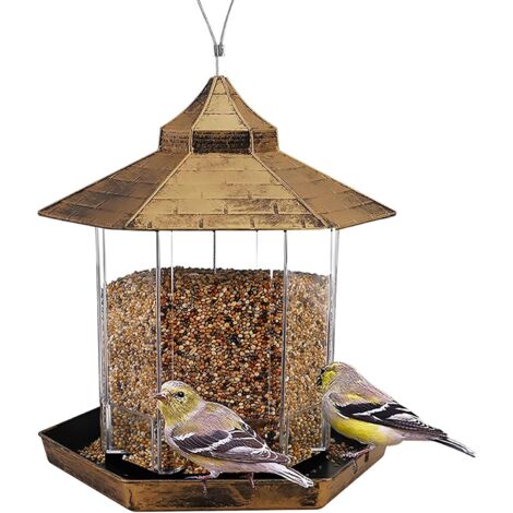Mangiatoia per uccelli selvatici appesa Gazebo Mangiatoia per uccelli Decorazione per esterni - Perfetta per attirare gli uccelli nel cortile del giardino per i bambini amanti degli uccelli
