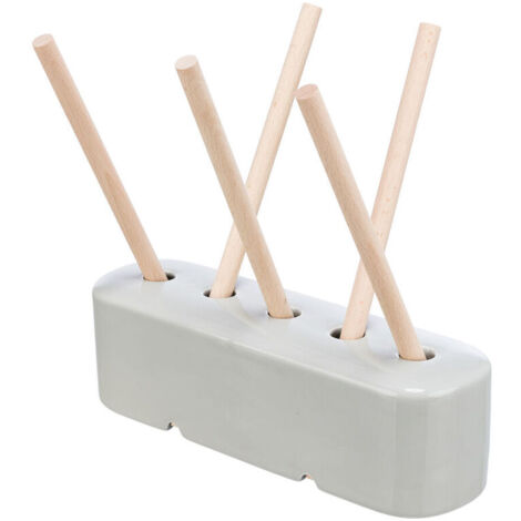 Mangiatoia Trixie Grigio Legno Ceramica 26 × 23 × 17 CM Fieno