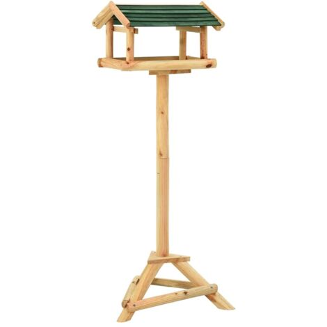 Mangiatoia Uccelli con Supporto 37x28x100 cm in Legno Abete vidaXL