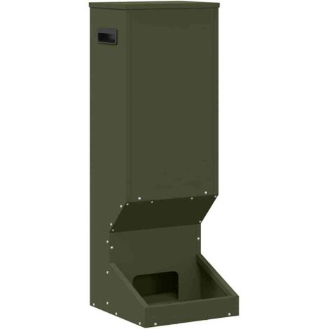 Mangiatore per cervi Verde oliva 28 x 30 x 80 cm vidaXL