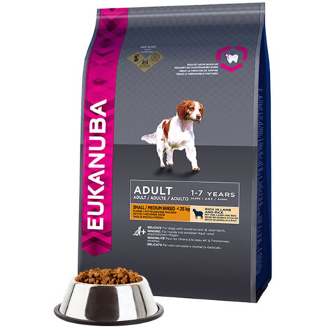 mangime Eukanuba Small & Medium Adulto Agnello Riso 12 kg
