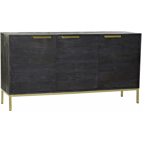 Mango -Buffet 145x41x77 Schwarzes Griff Material mehrfarbige Farbfamilienbuffets und TV -Möbeldetails