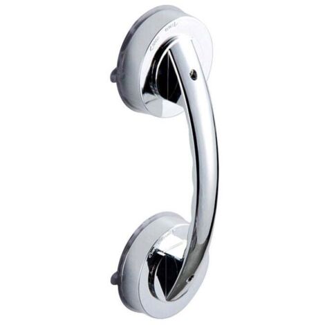 Mango con ventosa KZQ, agarre antideslizante de seguridad, manija plateada con ventosa para puerta, agarre portátil con ventosa, manijas para puertas de mueble de ducha, para baño, ventana y puerta.