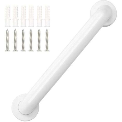 Mango de ducha de acero blanco Barra de apoyo para ducha de 30 cm para personas mayores