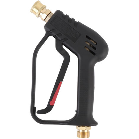 Mango de pistola de alta presión giratorio 360°  Máx. 4000 PSI/148 °C  Construcción en acero inoxidable + ABS/latón  Ligero y seguro  Para la limpieza de coches, motocicletas y suelos