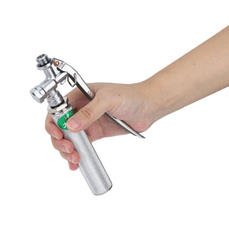 Mango de pulverización agrícola de acero inoxidable, 2 pulgadas, alta presión, con interruptor de botón pulsador para jardinería y agricultura, conexiones de 14x1,5 mm, longitud 180 mm.