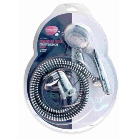 VIVAHOGAR Mango Ducha 5 Posiciones 1,5Mt-065Mm Flexo Soporte