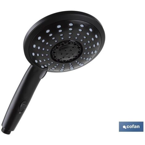 Mango Ducha Negro Mate 5 Funciones Modelo Berezan