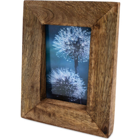 Mango Fotorahmen zum Stellen und Hängen - für 10 x 15 cm - Holz Bilderrahmen rechteckig für Hochformat Fotos