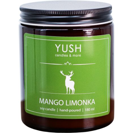 Mango Lima - Vela de soja con aroma a mango y lima - Yush - 180 ml