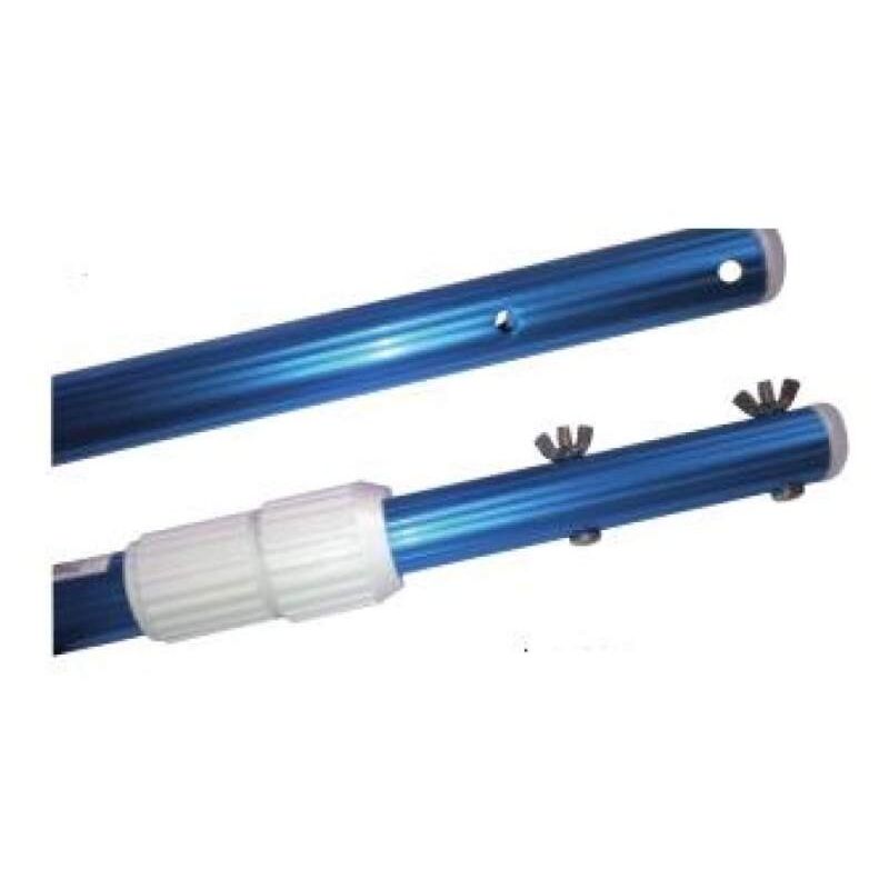 

Mango piscina telescópico de aluminio 2,4 a 4,8 metros, fijación clip