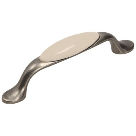Mango UP19, níquel patinado, porcelana MLK-0, 96 mm