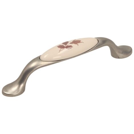 Mango UP19, níquel patinado, porcelana MLK-2, 96 mm