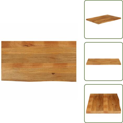 Mango - vidaXL Piano Tavolo Bordi Vivi 100x60x3,8cm in Legno Massello di Mango -