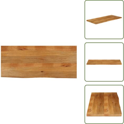 Mango - vidaXL Piano Tavolo Bordi Vivi 140x60x2,5 cm Legno Massello di Mango -