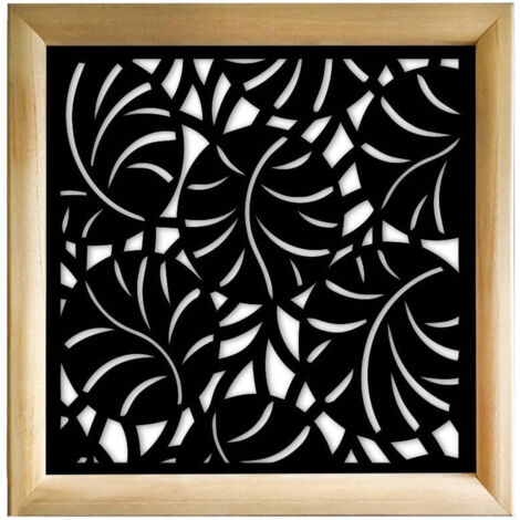 MANGROVIE - Moduli Decorativi in Legno e PVC - Colore: nero - Misura: 48x48 cm
