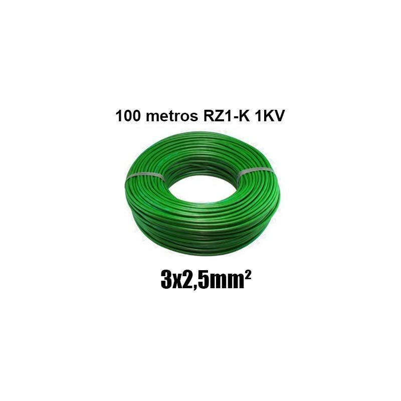 

Manguera 3x2,5mm RZ1-K 0,6/1KV LH verde rollo 100m