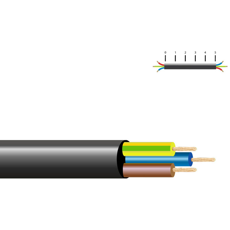 

Manguera acrilica 3x1,5mm negra euro/mts - EDM