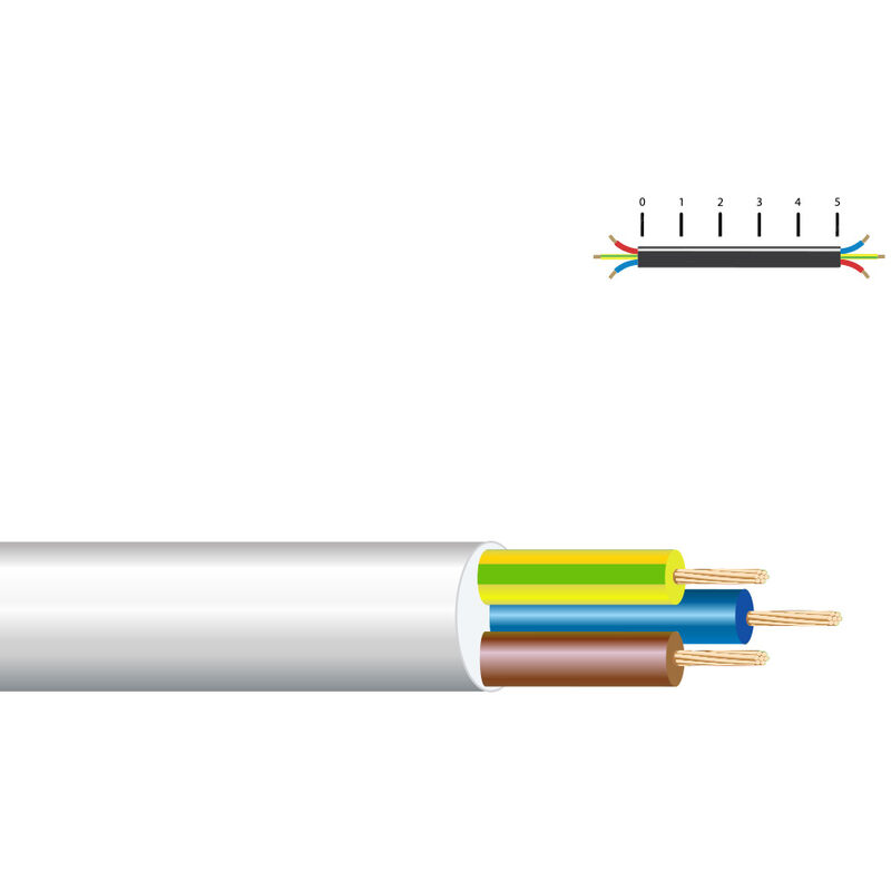 

Manguera acrilica 3x2,5mm blanca euro/mts - EDM