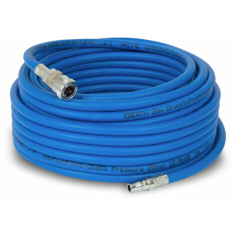 Manguera aire comprimido 20m 1/4" compresor neumática presión 20 bar EBERTH
