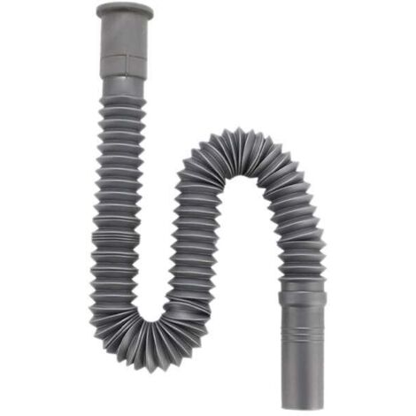 Manguera de desagüe flexible y extensible para fregaderos y lavabos de cocina, resistente a la corrosión, instalación fácil y ajustable, compatible con lavavajillas y lavadoras.