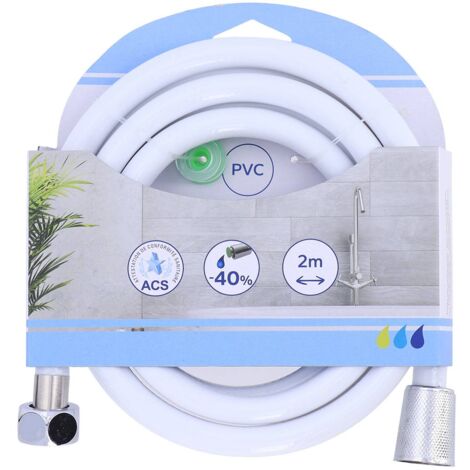 Manguera de ducha de pvc 200cm - blanco - Tendance