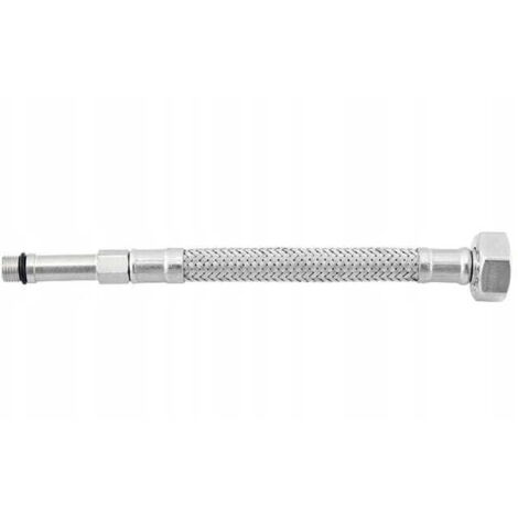 Manguera de grifo trenzada 50cm 3/8''x10 Acero inoxidable Plata
