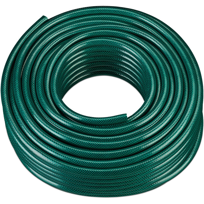 

Manguera de jardín, 50 metros, 1/2", PP, Sistema de riego para césped, Verde oscuro