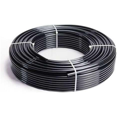 Manguera de jardín extensible, Manguera de agua flexible, Manguera de jardín de caucho premium, 4/7 mm, 50 M Negro