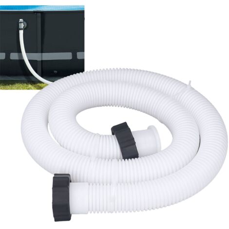 Manguera de repuesto para bomba de piscina – Manguera de PE para piscinas elevadas, 3,8 cm de diámetro, blanca