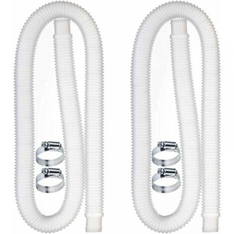 Manguera de repuesto para piscina, accesorio para bomba de filtro con 4 clips metálicos para bombas de agua.