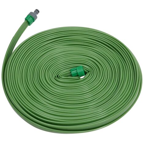 Manguera de riego 3 tubos PVC verde 7,5 m