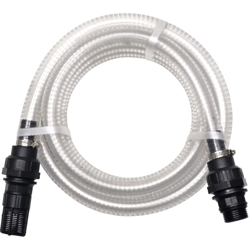 

Manguera de succión con conectores 4 m 22 mm blanco - Blanco - Vidaxl