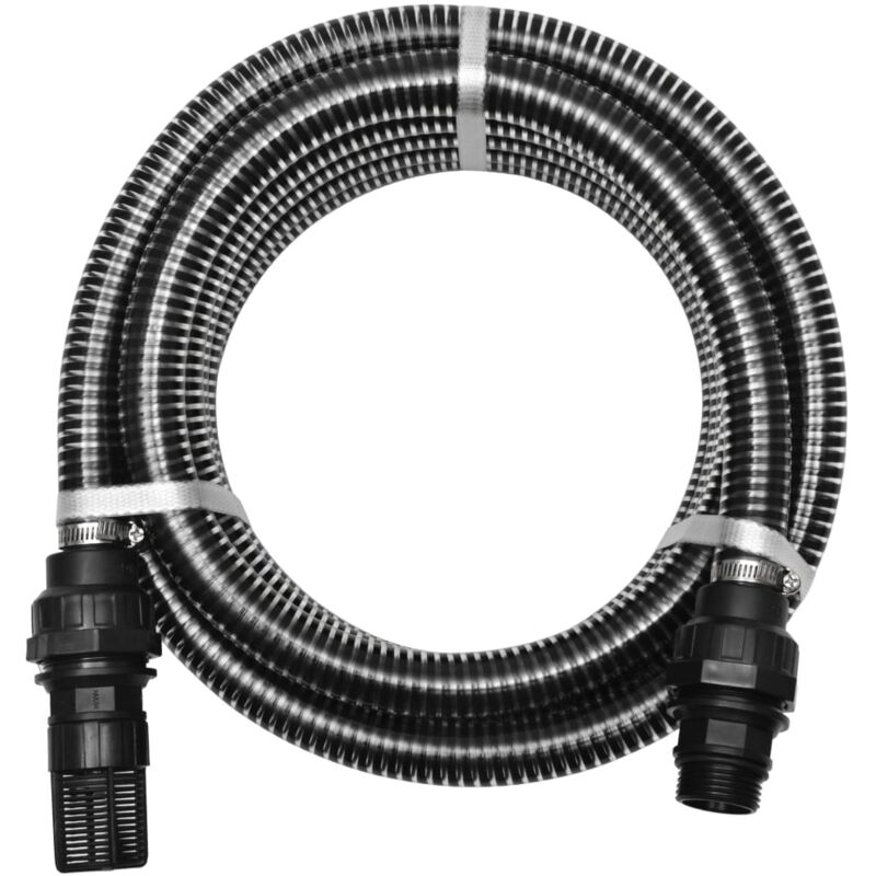 

Manguera de succión con conectores 4 m 22 mm negra - Negro - Vidaxl
