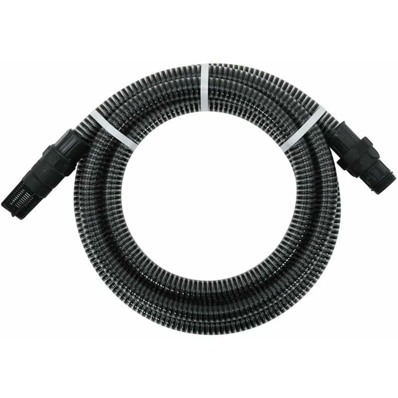 

Manguera de succion con conectores PVC 4 m 22 mm negra