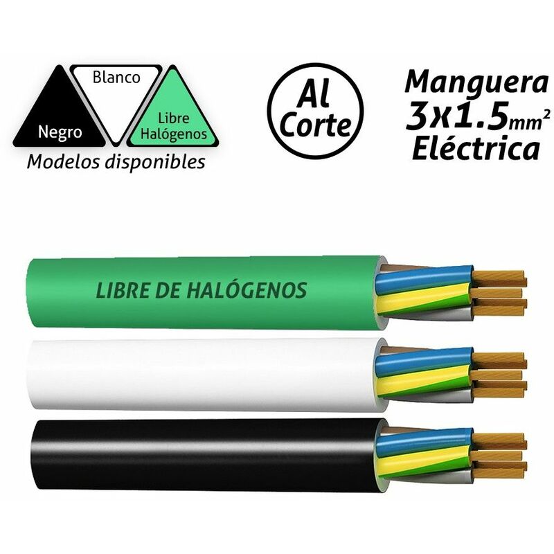 

Manguera eléctrica 3x1.5mm2 Negro RV-K - Negro RV-K