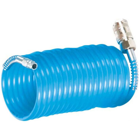 Manguera en espiral de poliuretano con sistema de acoplamiento AIRCRAFT                 5 m. 6/10 mm ID/AD / 8 bares