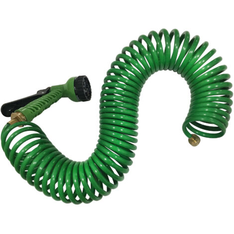 Manguera Espiral con Accesorios de Latón 15M Akhuo