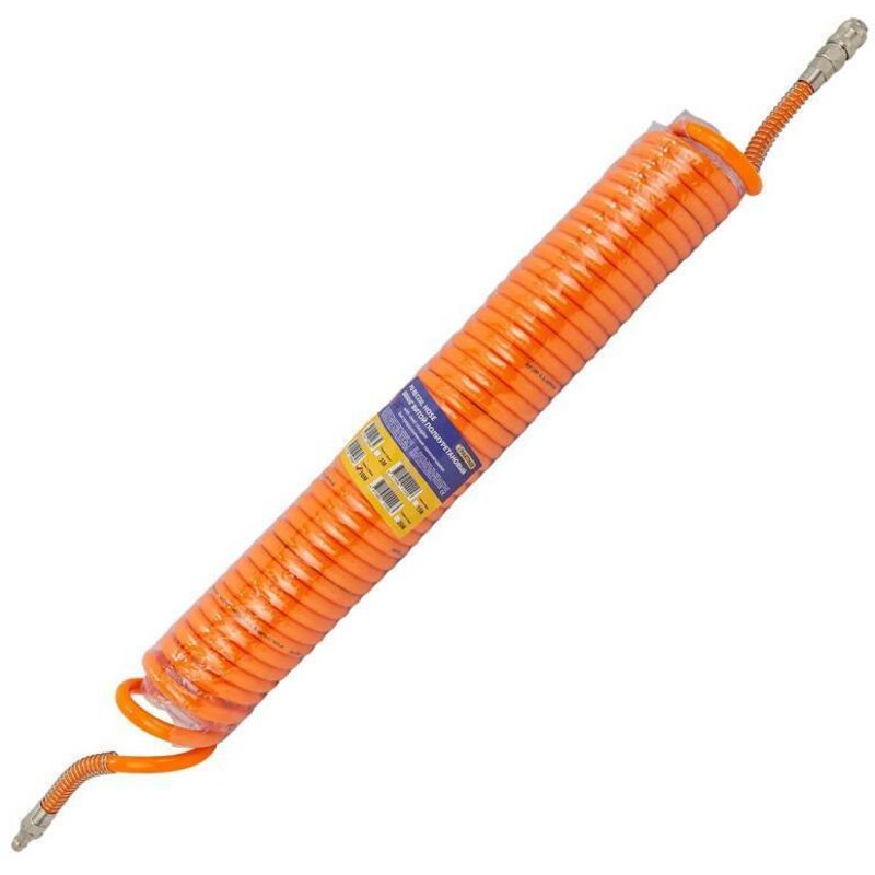 Manguera espiral de poliuretano 8mm x 10m con acopladores rápidos 1/4