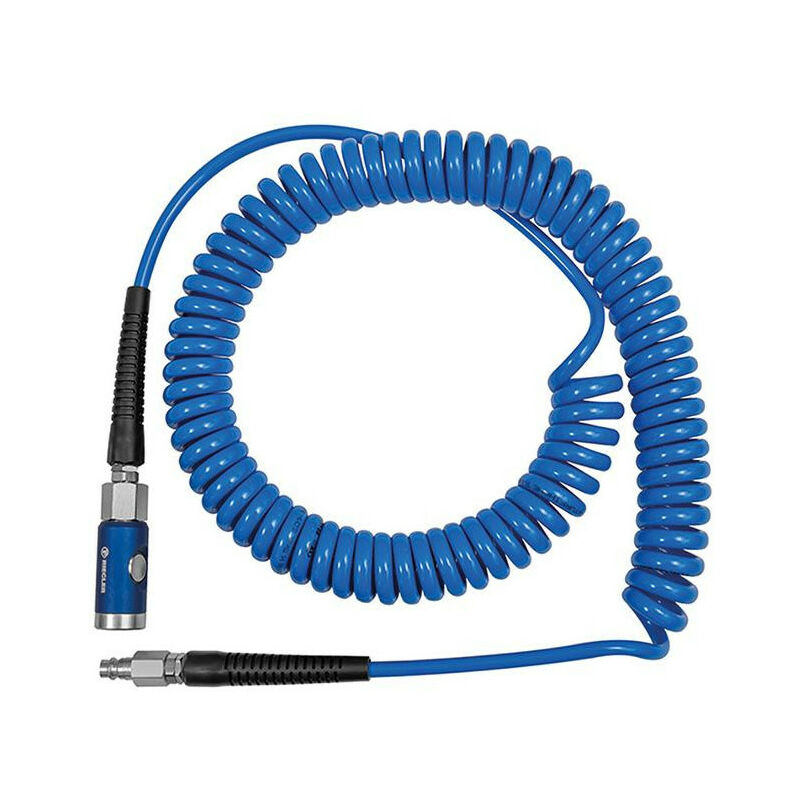 

Manguera espiral PU azul conexión de seguridad y enchufe NW74 10x65mm 10m RIEGLER