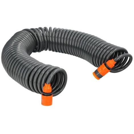 manguera  extensible espiral autoenroscable para riego jardin con conectores 15 metros